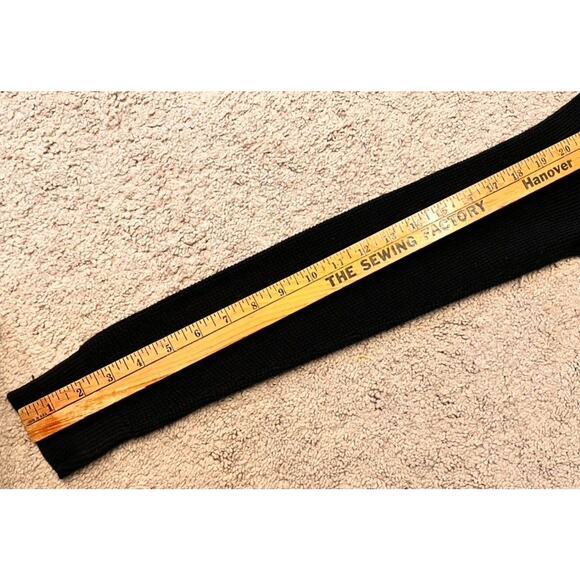 Lauren Ralph Lauren Waffle Knit Hoodie Curved Hem S Black Gorpcore Cozy Weekend - Picture 7 of 11